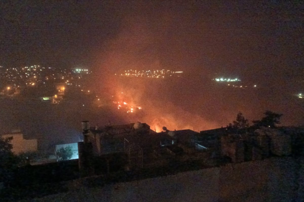 Mardin’de örtü yangını evlere ulaşmadan söndürüldü