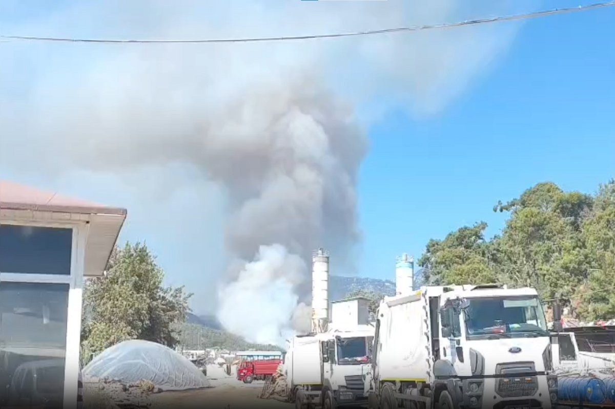 Antalya Kumluca'da yerleşim alanına yakın bölgede orman yangını