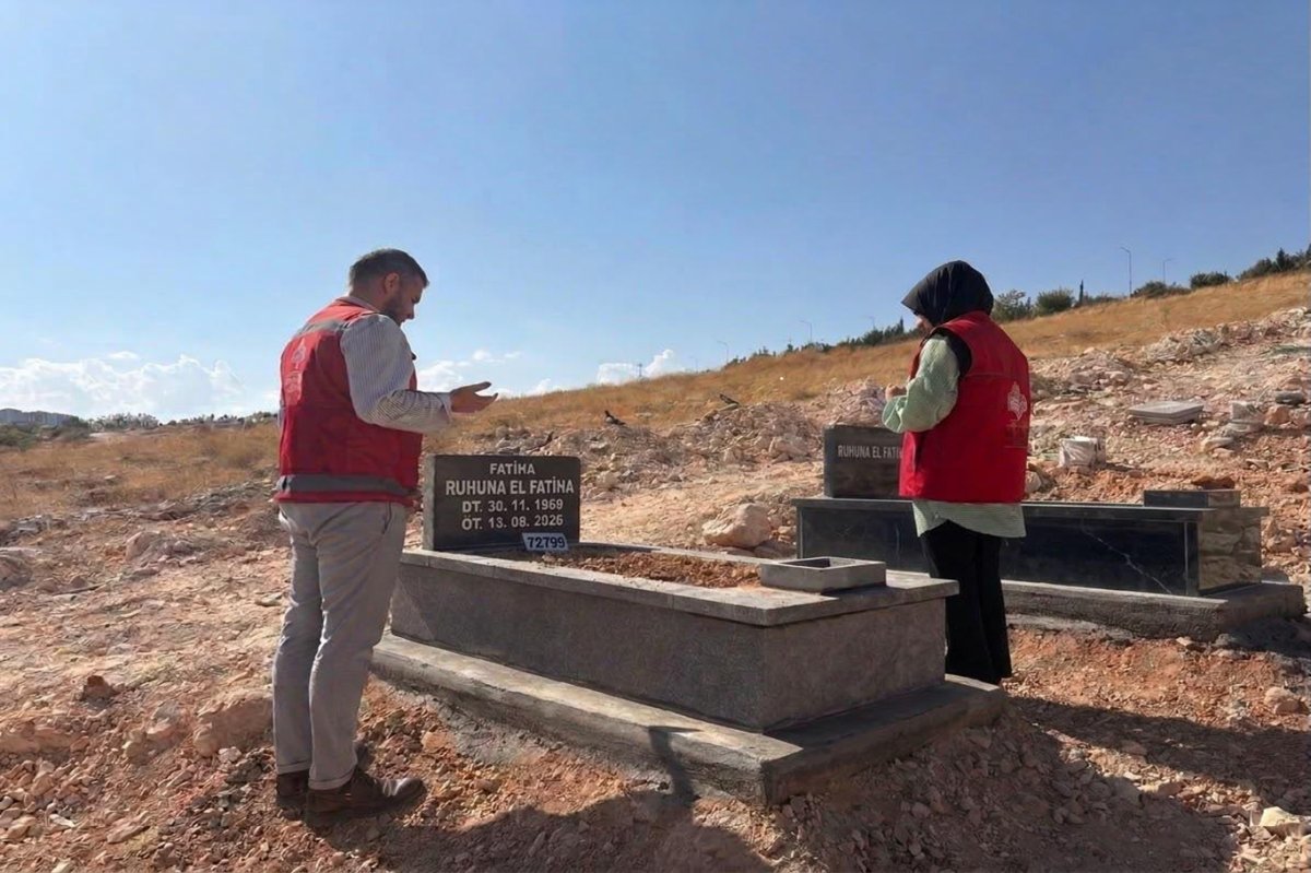 Gaziantep'te mezar taşı bulunmayan 3 kabir için çalışma yapıldı