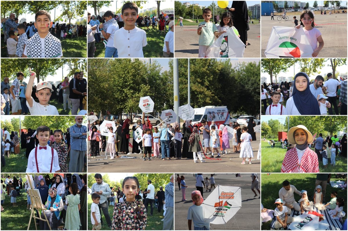 Çocuklardan Gazze için anlamlı mesaj: Gazze'deki çocuklar da özgürce uçurtma uçursun