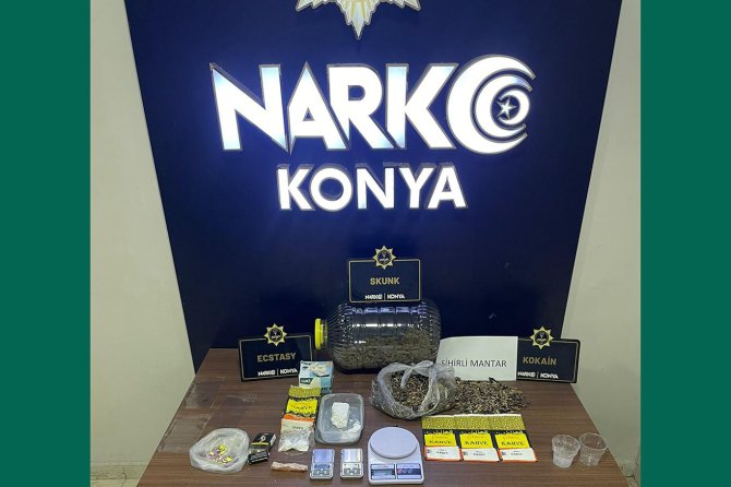 Konya’da uyuşturucu operasyonunda 8 şüpheli gözaltına alındı