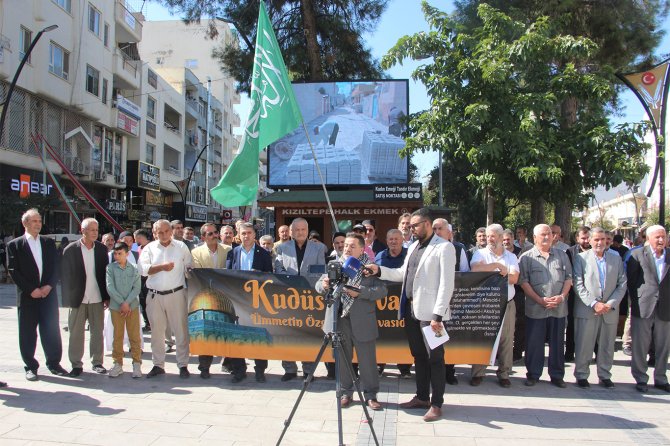Mardin Kızıltepe’de Aksa Tufanı’nın yıl dönümünde basın açıklaması düzenlendi
