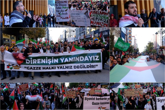 Van’da Aksa Tufanı'nın 3'üncü yılında binlerce kişi Gazze için yürüdü