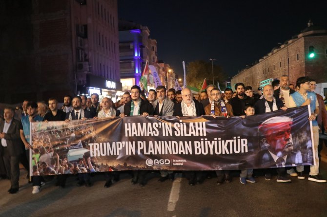 Aksa Tufanı'nın 3'üncü yıl dönümünde Peygamber Sevdalıları ve AGD'den ortak yürüyüş